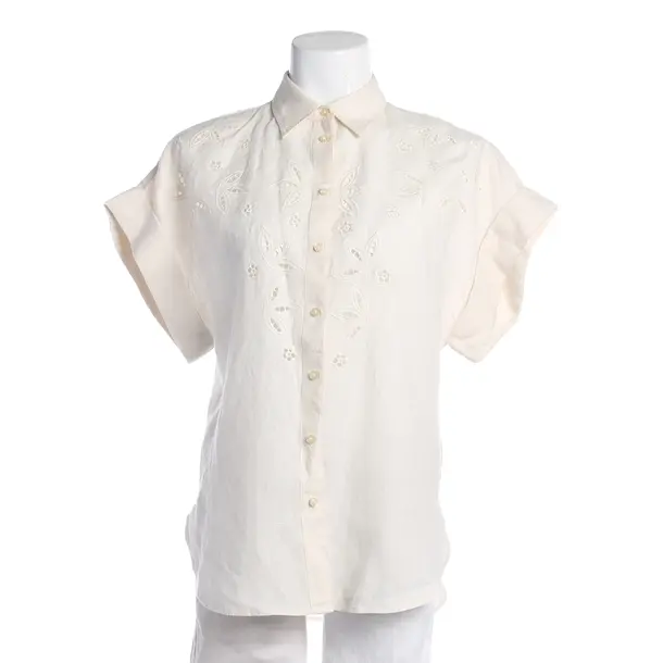 Blouse, in Cream, Linen, Ralph Lauren Black Label