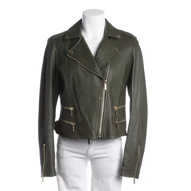 Lederjacke, in Olivgrün, Leder, Michael Kors
