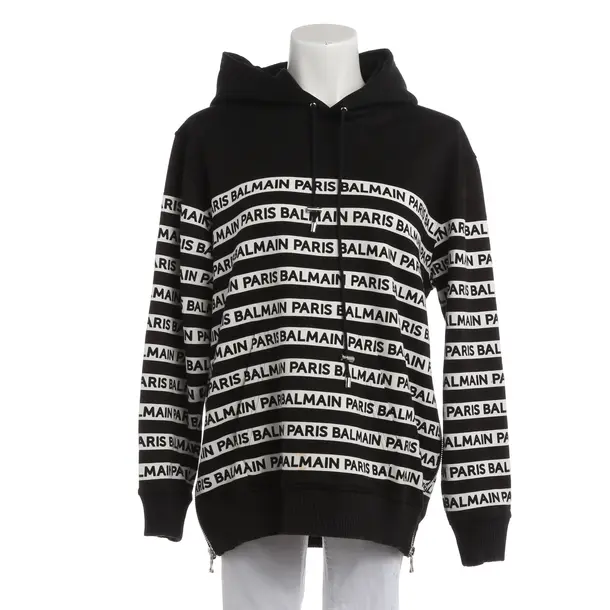 Hoodie, in Schwarz, Baumwolle, Balmain
