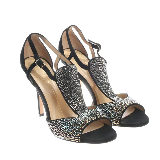 Heeled Sandals, in Black, Lola Cruz