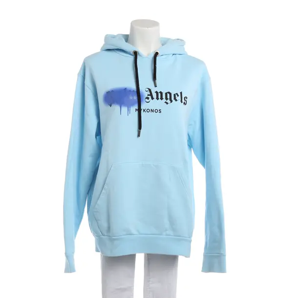 Hoodie, in Hellblau, Baumwolle, Palm Angels