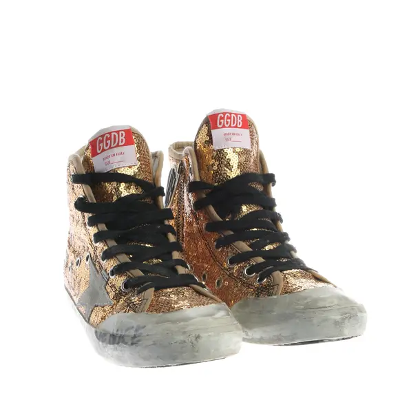 Sneaker alta, in Oro, Golden Goose