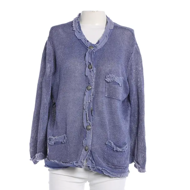 Strickjacke, in Blau, Leinen, GC Fontana