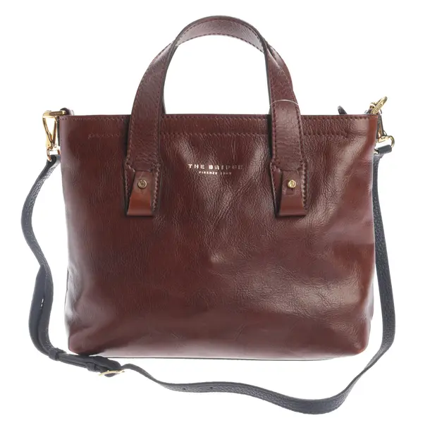 Handbag, in Dark Brown, Leather, The Bridge