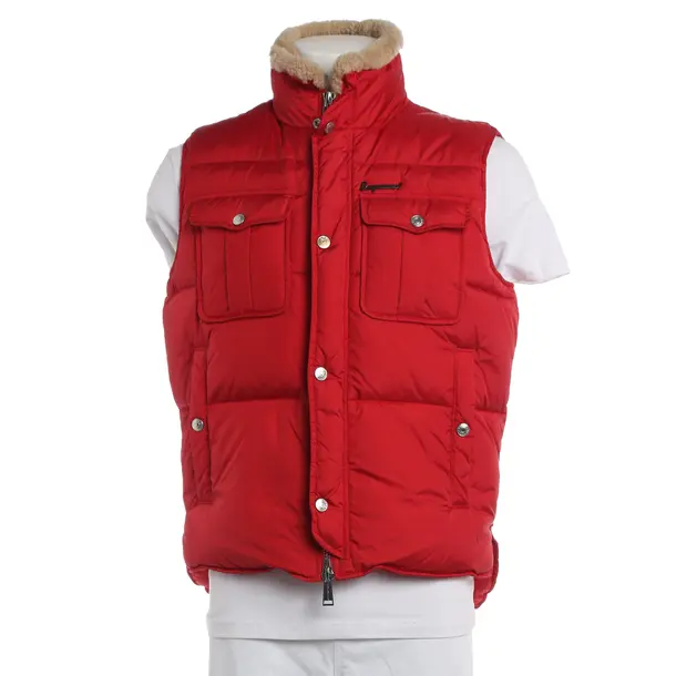 Vest, in Red, Polyimide, Dsquared