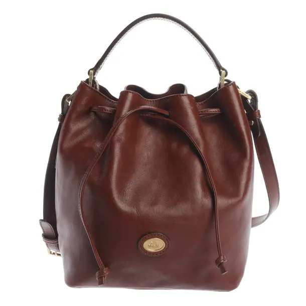 Borsa a secchiello, in Marrone, Pelle, Il ponte