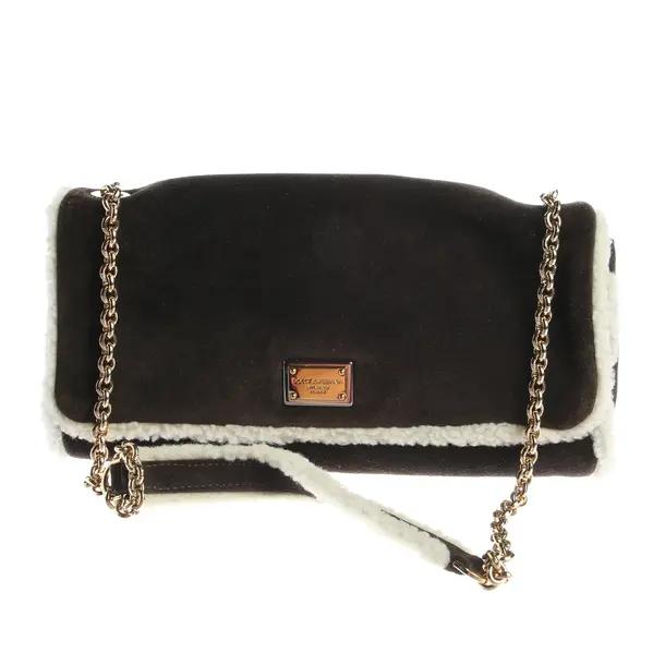 Schultertasche, in Braun, Leder, Dolce & Gabbana