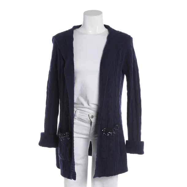 Cardigan, in Navy, Wool, Rosa von Schmaus