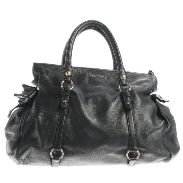 Handbag, in Black, Leather, Miu Miu