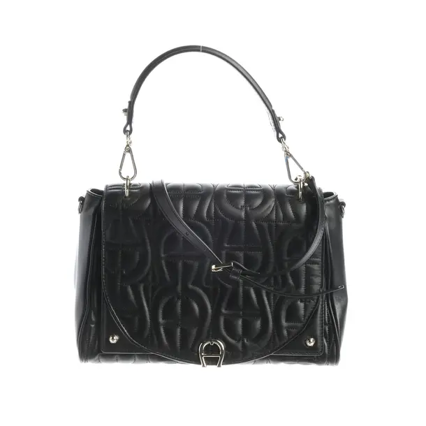 Handtasche, in Schwarz, Leder, Aigner