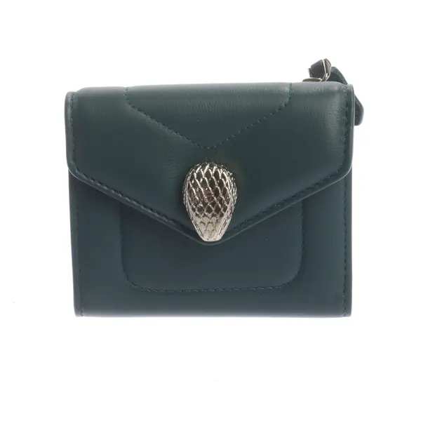 Geldbörse, in Grün, Leder, Bulgari