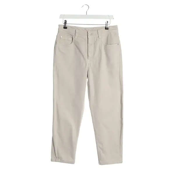 Jeans straight fit, in Beige, Cotone, Brunello Cucinelli