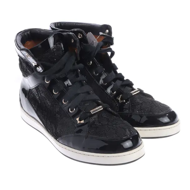 High-Top Sneakers, in Black, Jimmy Choo