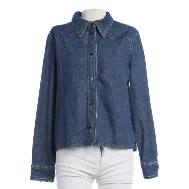 Bluse, in Blau, Baumwolle, Closed