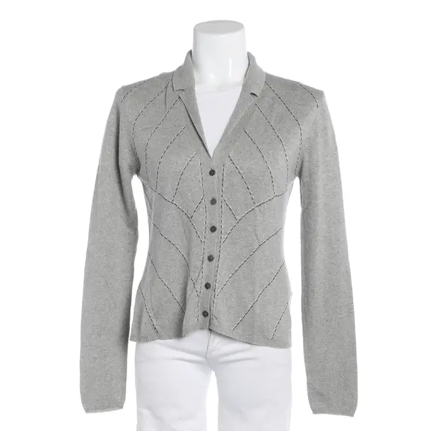 Strickjacke, in Hellgrau, Baumwolle, Marc Cain