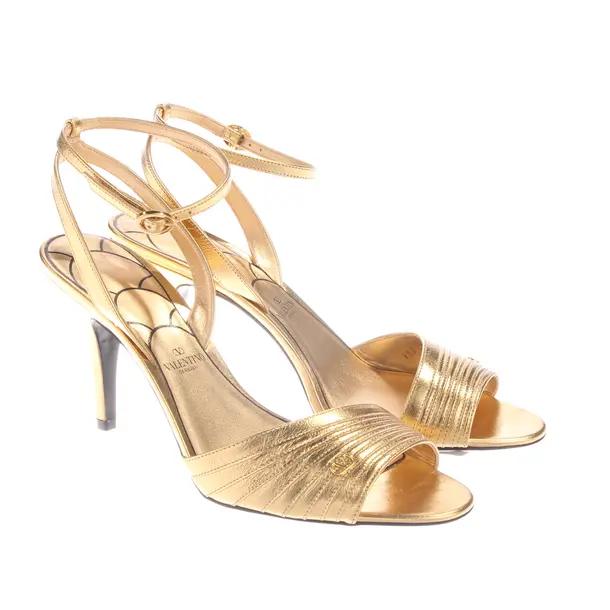 Heeled Sandals, in Gold, Valentino