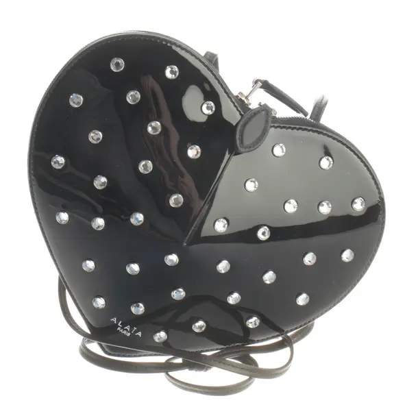 Evening Bag, in Black, Leather, Alaia