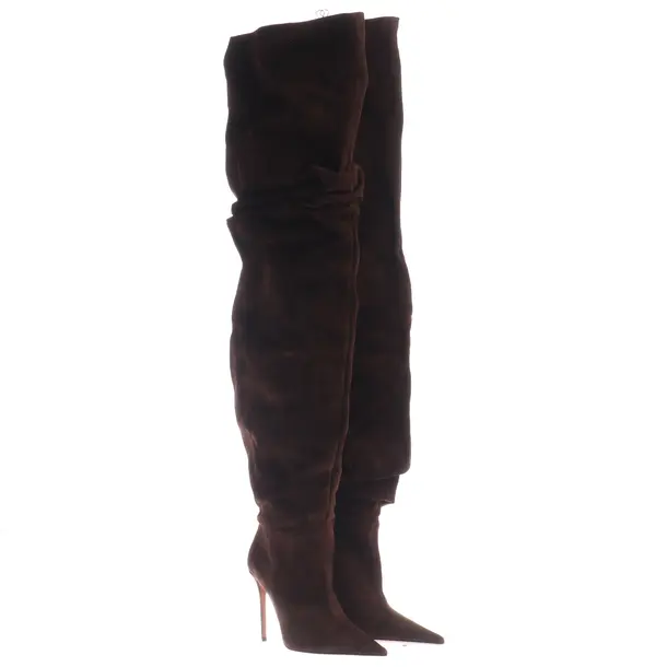 Over-The-Knee Boots, in Brown, Amina Muaddi