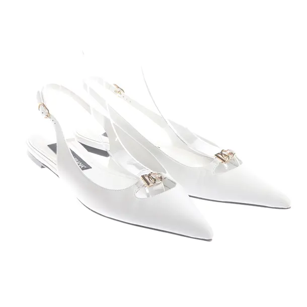 Slingbacks, in Weiß, Dolce & Gabbana