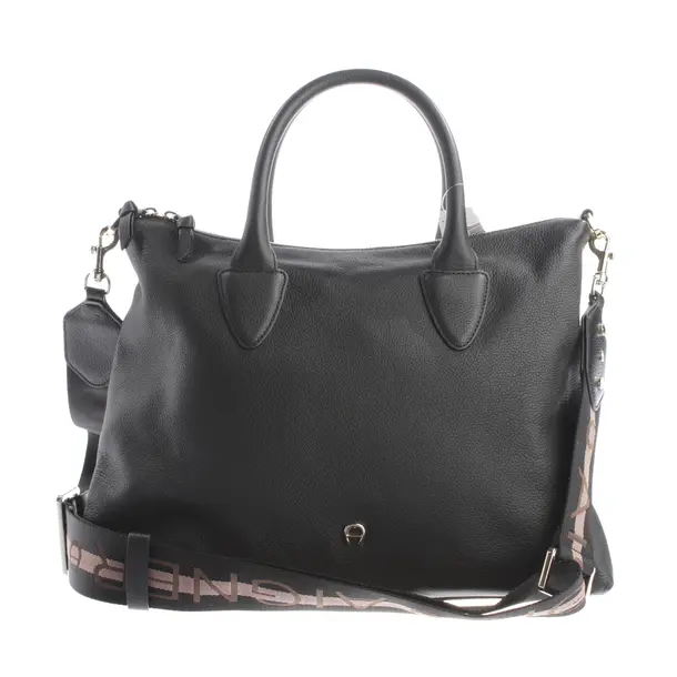 Handtasche, in Schwarz, Leder, Aigner