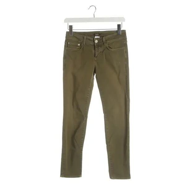 Skinny Jeans, in Olive Green, Cotton, Closed