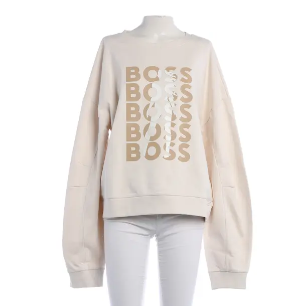 Sweatshirt, in Beige, Cotton, Hugo Boss