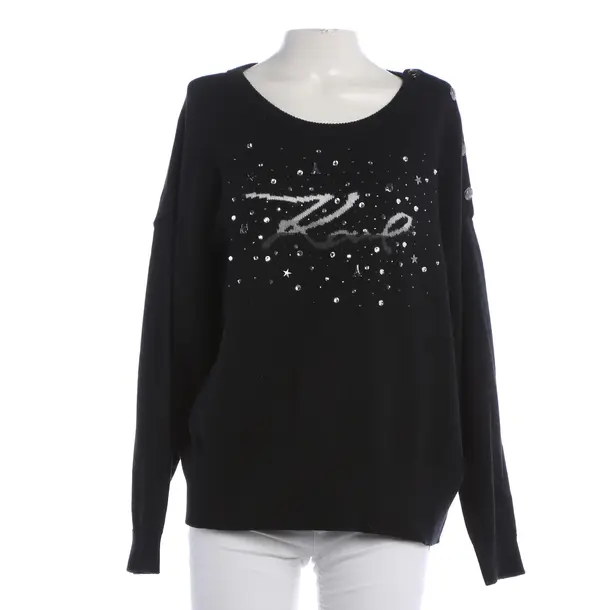 Pullover, in Schwarz, Baumwolle, Karl Lagerfeld