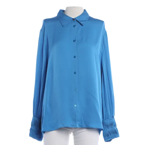 Blouse, in Blue, Silk, Hugo Boss