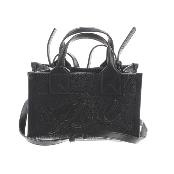 Handbag, in Black, Leather, Karl Lagerfeld