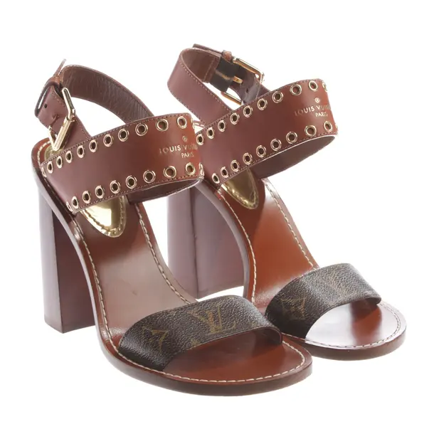 Heeled Sandals, in Brown, Louis Vuitton