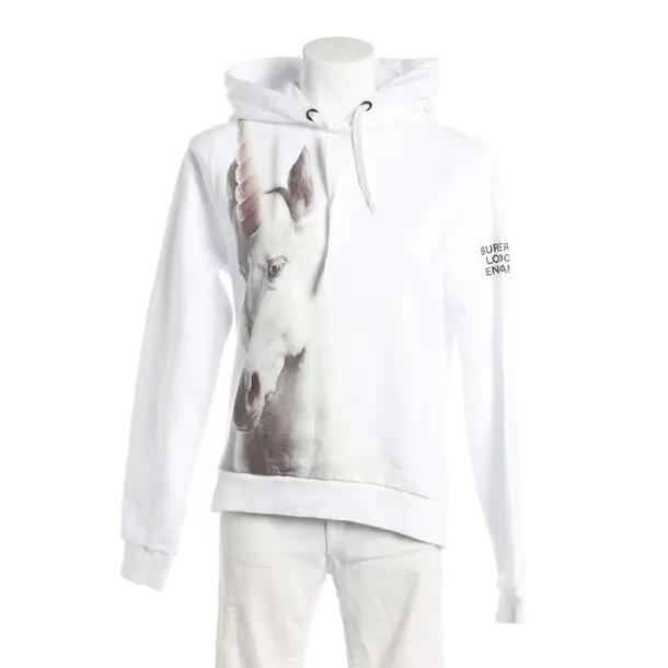 Hoodie, in White, Cotton, Burberry London