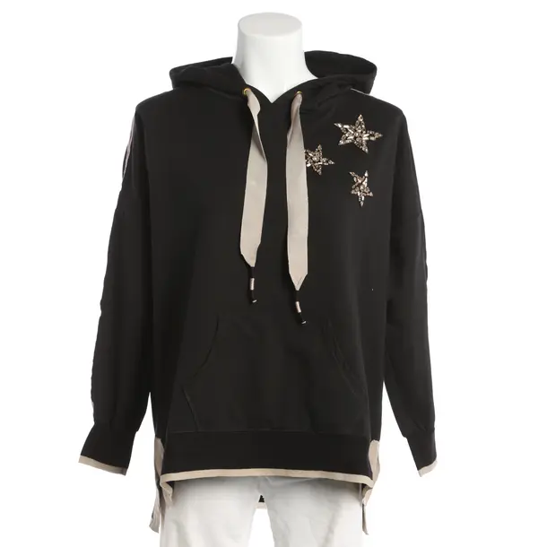 Hoodie, in Black, Cotton, IVI collection