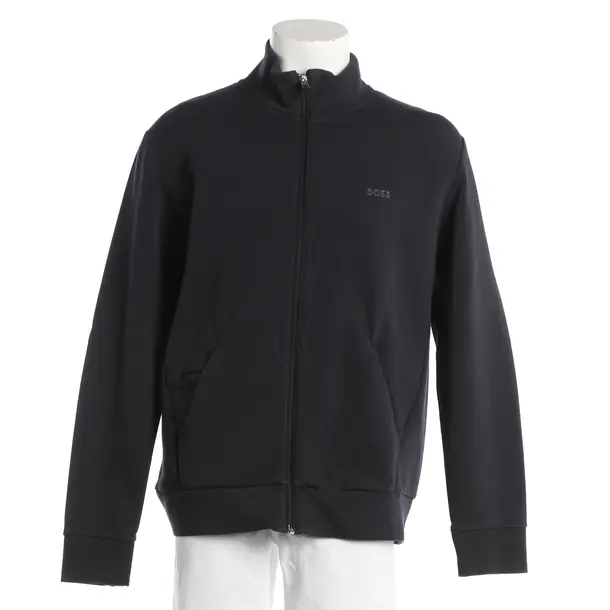 Zip-Up Hoodie, in Navy, Cotton, Hugo Boss Green