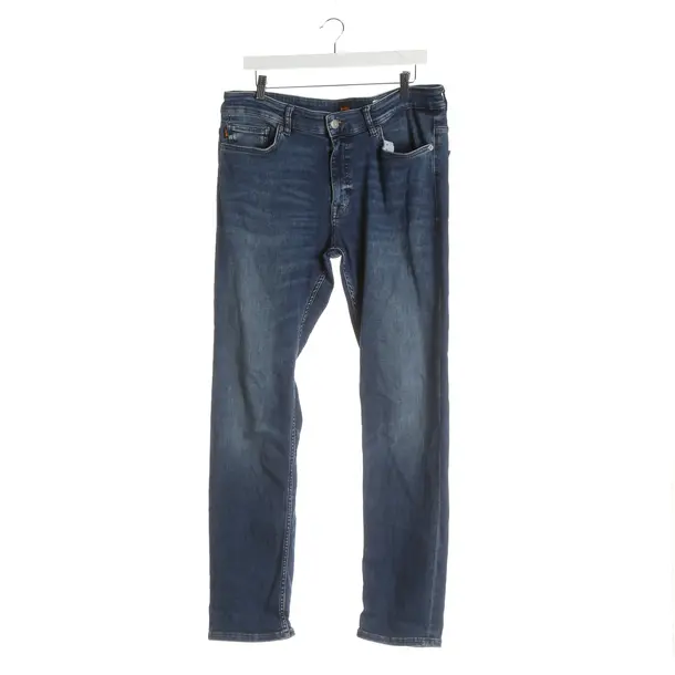 Straight Fit Jeans, in Blue, Cotton, Hugo Boss Orange