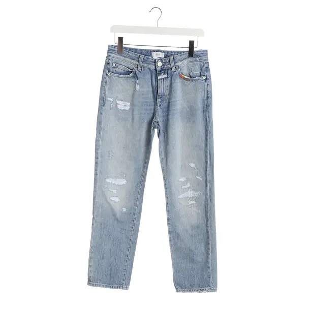 Straight Fit Jeans, in Light Blue, Cotton, Closed