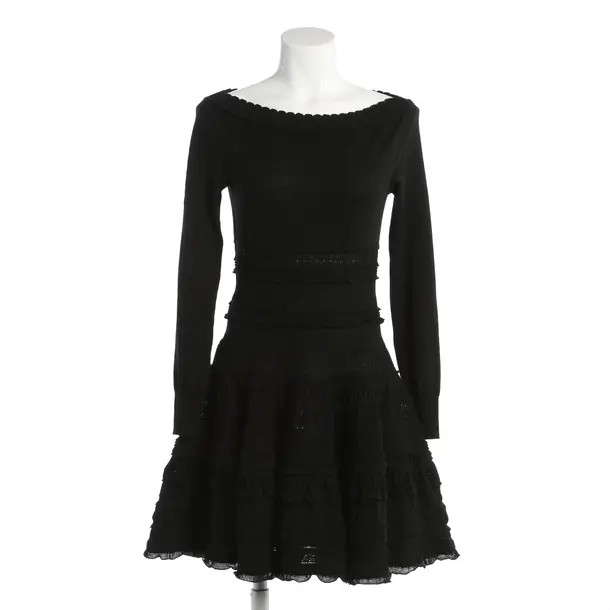 Dress, in Black, Wool, Alaia