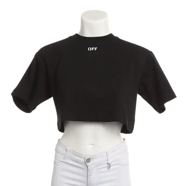 Shirt, in Schwarz, Baumwolle, Off-White