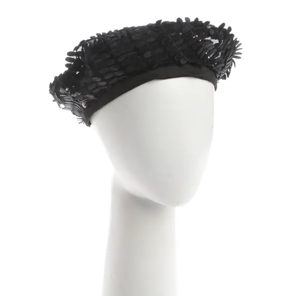 Beanie, in Black, Polyester, Giorgio Armani