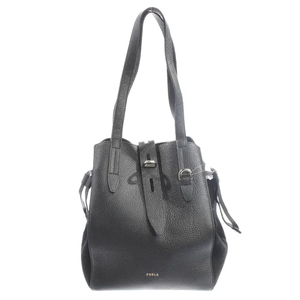 Schultertasche, in Schwarz, Leder, Furla