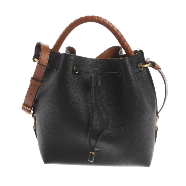 Bucket Bag, in Black, Leather, Chloé