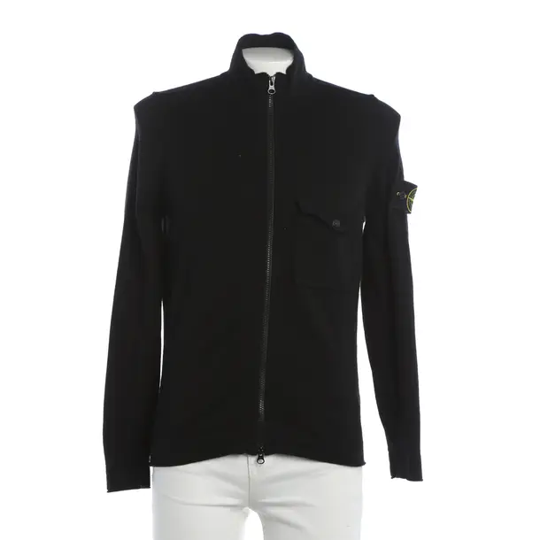 Strickjacke, in Schwarz, Baumwolle, Stone Island