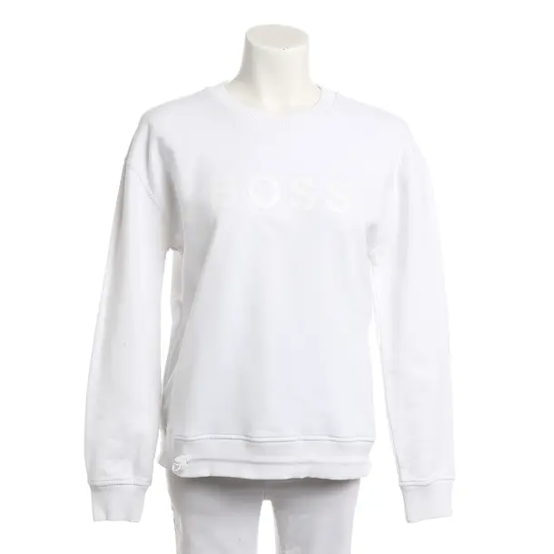 Sweatshirt, in Weiß, Baumwolle, Hugo Boss Orange