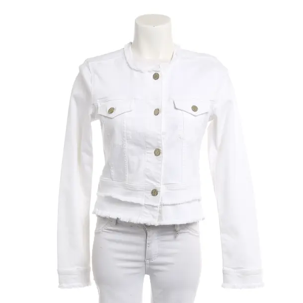 Denim Jacket, in Cream, Cotton, Riani