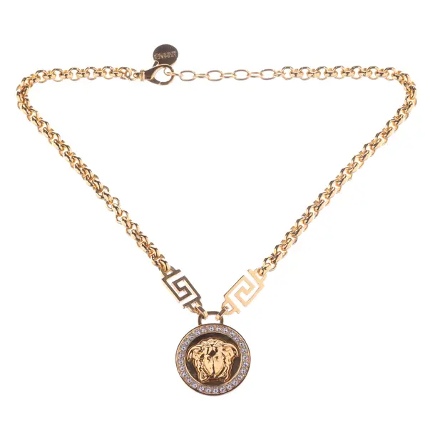 Halskette, in Gold, Metall (metallisch, metallisiert), Versace