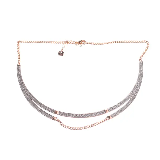 Necklace, in Gold, Metal (metallic, metallized), Swarovski