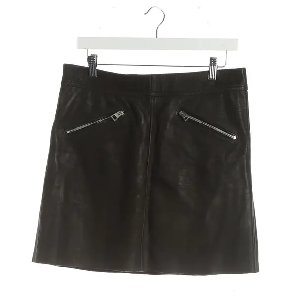 Rock, in Dunkelbraun, Leder, Marc O'Polo