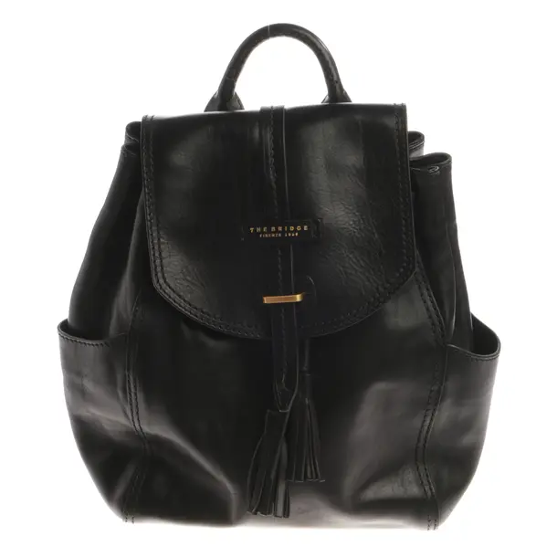 Backpack, in Black, Leather, The Bridge