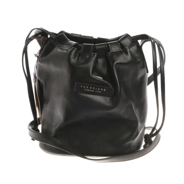 Bucket Bag, in Black, Leather, The Bridge