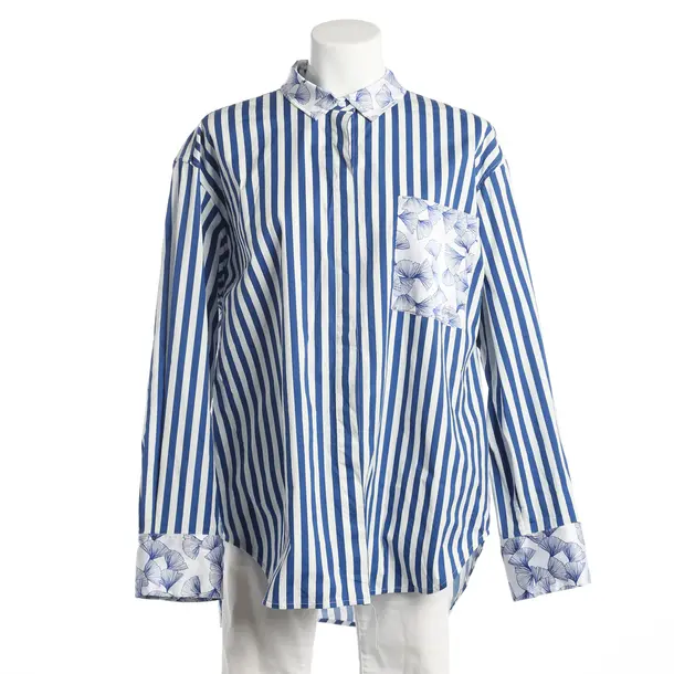 Bluse, in Blau, Baumwolle, Herzensangelegenheit