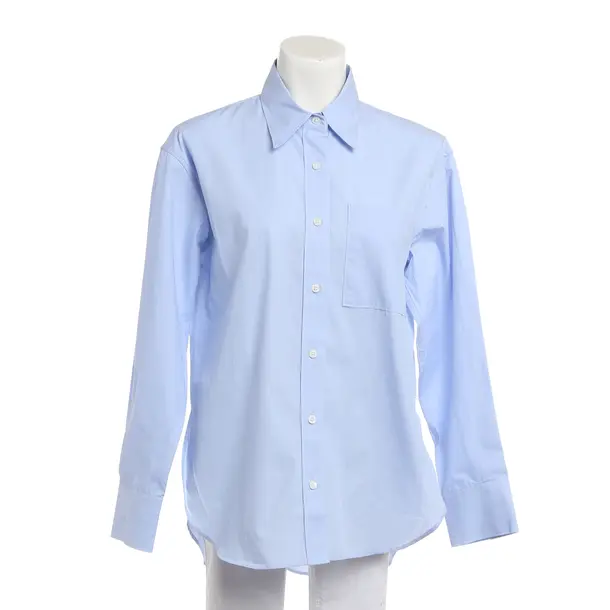 Camicetta, in Azzurro, Cotone, Chiuso